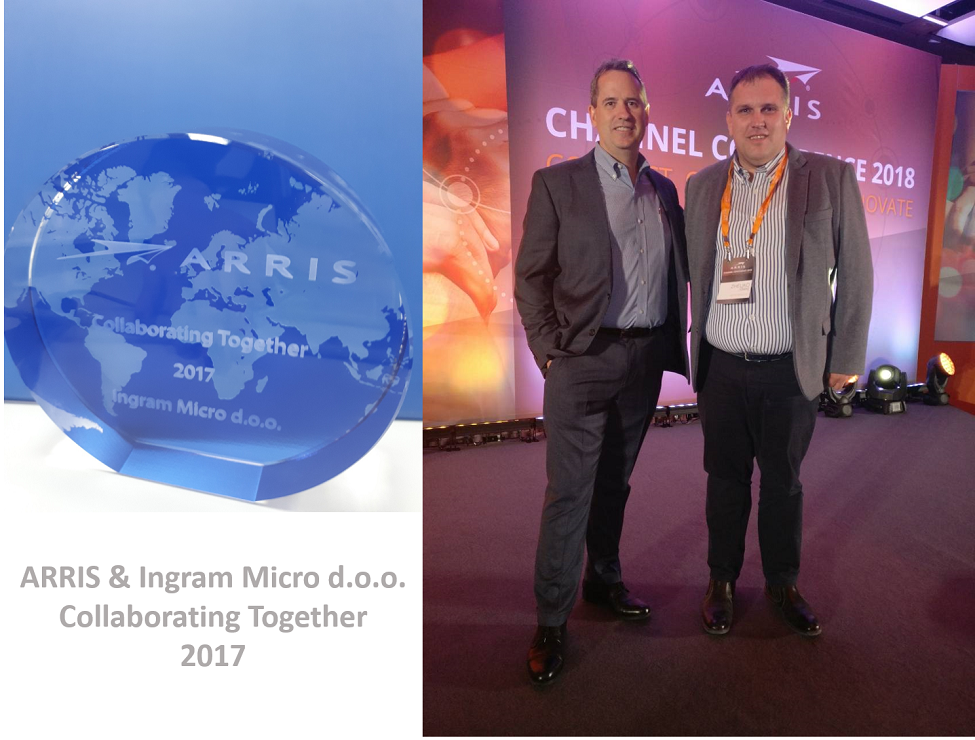  Ingram Micro was honored to receive the "Collaborating Together" ARRIS Award